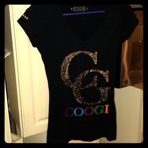 Coogi rhinestoned tee shirt